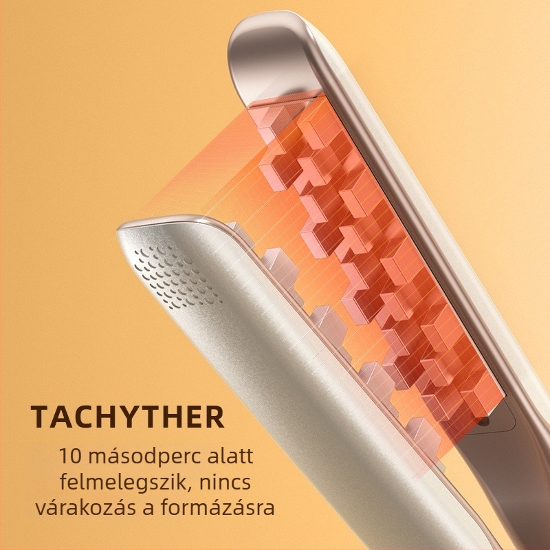 Vezeték nélküli hajgöndörítő vas, mini, 16–20 mm átmérő, turmalin kerámia, negatív ionos ápolás