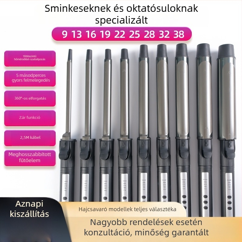 Forgó elektromos curling vas, 32 mm-es hengerátmérővel, professzionális stúdiós sminkeseknek, kis ultra vékony hajformázó eszköz