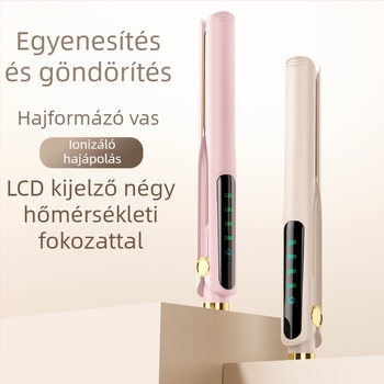 Negatív ionos hajvasaló és göndörítő, hordozható, otthoni használatra, turmalin kerámia cső 21–30 mm