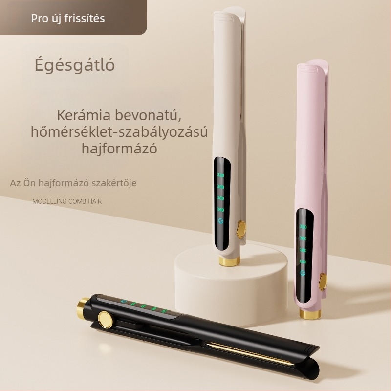 Negatív ionos hajvasaló és göndörítő, hordozható, otthoni használatra, turmalin kerámia cső 21–30 mm