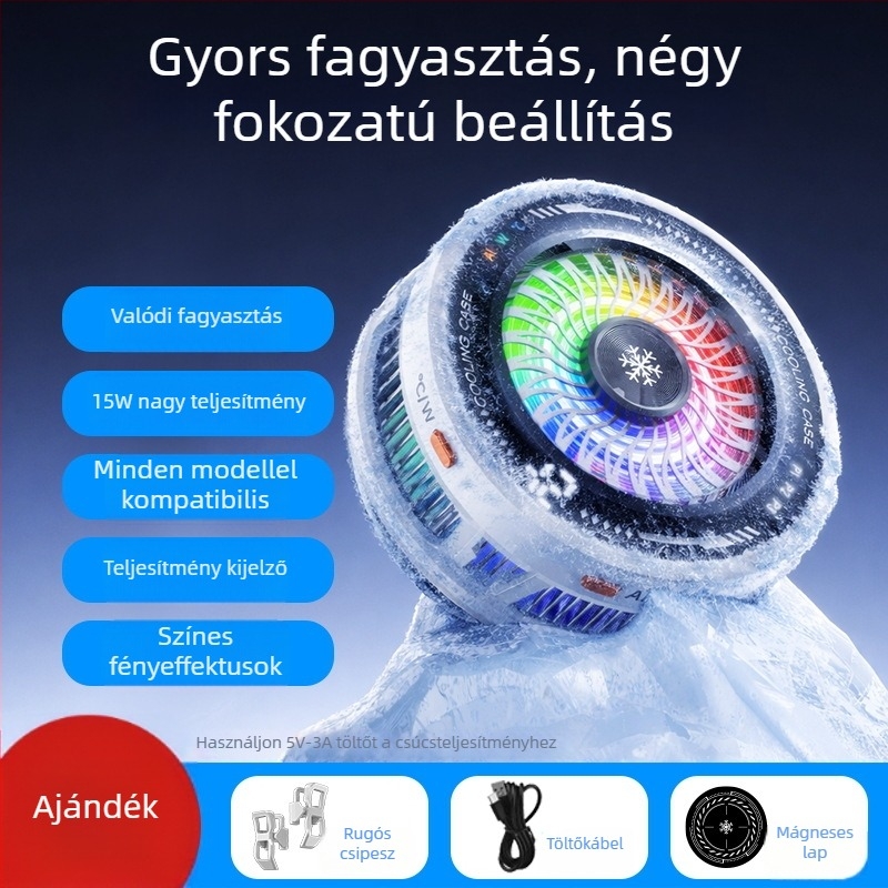 K3 mobiltelefonhűtő AI hőmérséklet-vezérléssel és négyfokozatú állítható üzemmóddal