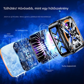 Okostelefonokhoz készült félvezető mágneses hűtő radiátor - két fokozat, csendes működés, játékokhoz, digitális hőmérséklet-kijelzővel