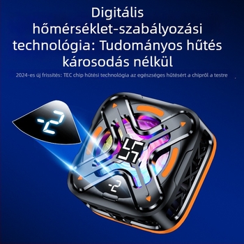 Okostelefonokhoz készült félvezető mágneses hűtő radiátor - két fokozat, csendes működés, játékokhoz, digitális hőmérséklet-kijelzővel