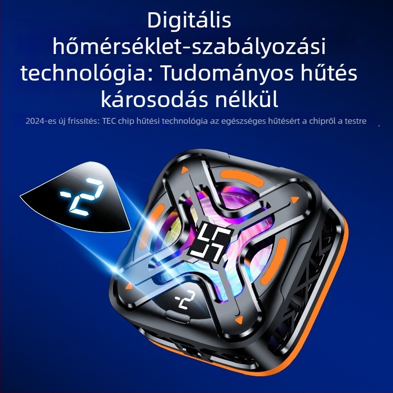 Okostelefonokhoz készült félvezető mágneses hűtő radiátor - két fokozat, csendes működés, játékokhoz, digitális hőmérséklet-kijelzővel