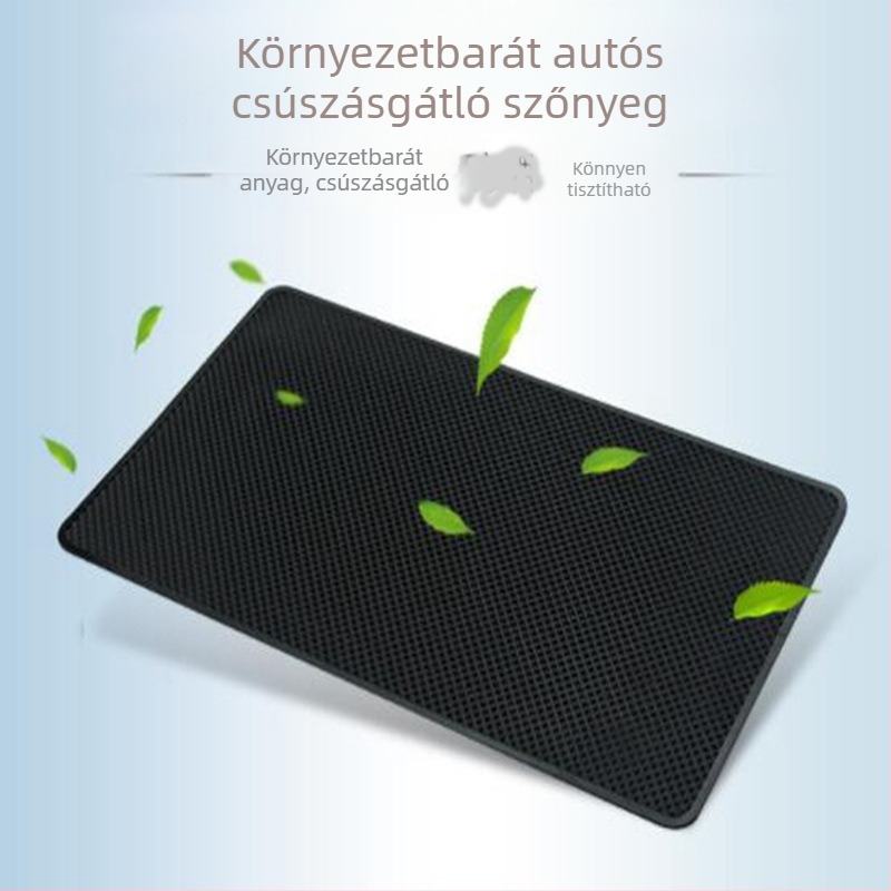 Hőálló autó anti-slip párna műszerfalhoz és középső Konzolhoz, ragasztós telefon-tartóval és belső tárolóval