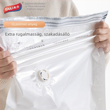 Vákuumos tömörítő tasakok ruhákhoz, paplanokhoz és ruházathoz; nagy, vastag, átlátszó tároló tasakok otthonra és utazáshoz.