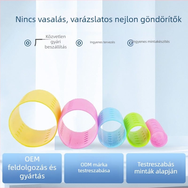 Nagy curling cső, testreszabható műanyag hajgöndörítő, nagy hullámokhoz, természetes hatású, lányoknak