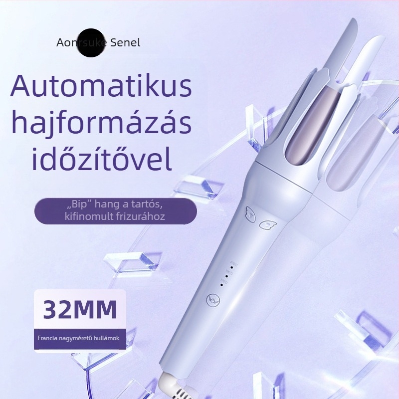Új teljesen automata hajsütővas, 32 mm-es hengérrel, nagy göndörök és hullámok, kíméli a hajat, alacsony energiafogyasztás