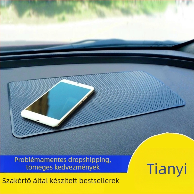 Szilikonból készült autótelefon anti-slip matrac – középkonzol és műszerfal számára, hőálló, dekoratív és tároló párna