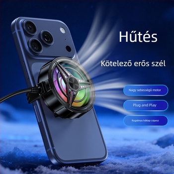 TL11 okostelefon hűtő ventilátor klipszes kialakítással, levegőhűtés, színes fények, halk működés, erős légáramlás