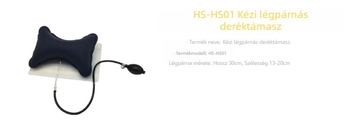 Kézi légzsákos deréktámasz beépített derékmódosító eszközzel