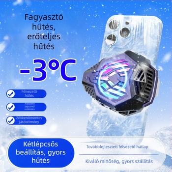 Telefon hűtőcsipesz félvezető hűtéssel, csendes, hőmérséklet-szabályozás, játékokra