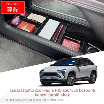Szilikon csúszásmentes matrac a NIO EC6 középső konzoljának alsó tárolórekeszéhez, belső tároló kiegészítő