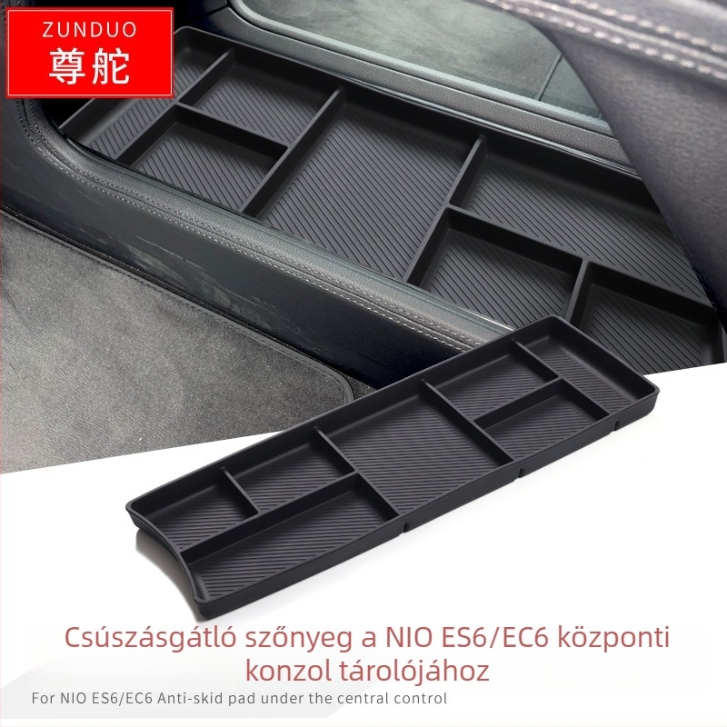 Szilikon csúszásmentes matrac a NIO EC6 középső konzoljának alsó tárolórekeszéhez, belső tároló kiegészítő