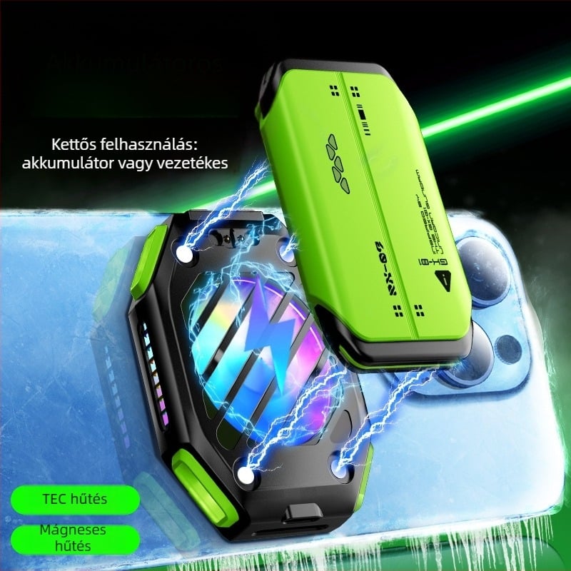 X111 mobiltelefon hűtő félvezető alapú hűtéssel, hosszú üzemidő, gyors hűtés, hőmérséklet-kijelző