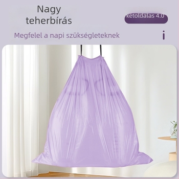 Húzós szemeteszsák háztartási használatra – vastag, tartós, konyha és nappali számára automatikus záródással