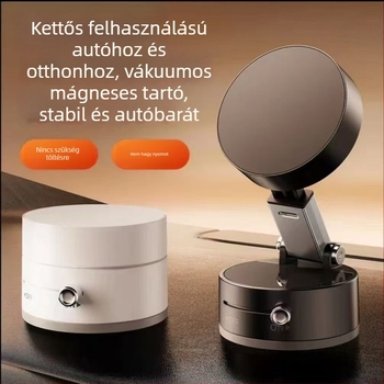 Autóba szerelhető telefon-tartó vákuumos-mágneses rögzítéssel navigációhoz