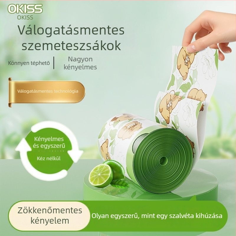 Háztartási szemeteszsákok, vastagítottak, szakadásállóak, fogantyúval, automatikus zárás, nagy méretű a konyhához