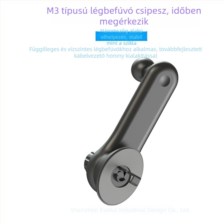 M3 telefontartó autóba, szellőzőnyíláshoz, 360°-os forgás, hosszabbító