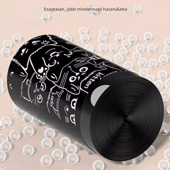 Tépésmentes szemeteszsák húzózsinórral, vastagított, nagy méretű, háztartási és konyhai használatra, ideális kollégiumi használatra, 30 darabos csomag