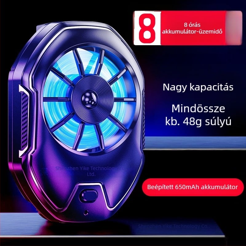 FS21 okostelefon hűtő két sebességfokozattal, beépített akkumulátorral, levegőhűtés, hátoldali klipsz