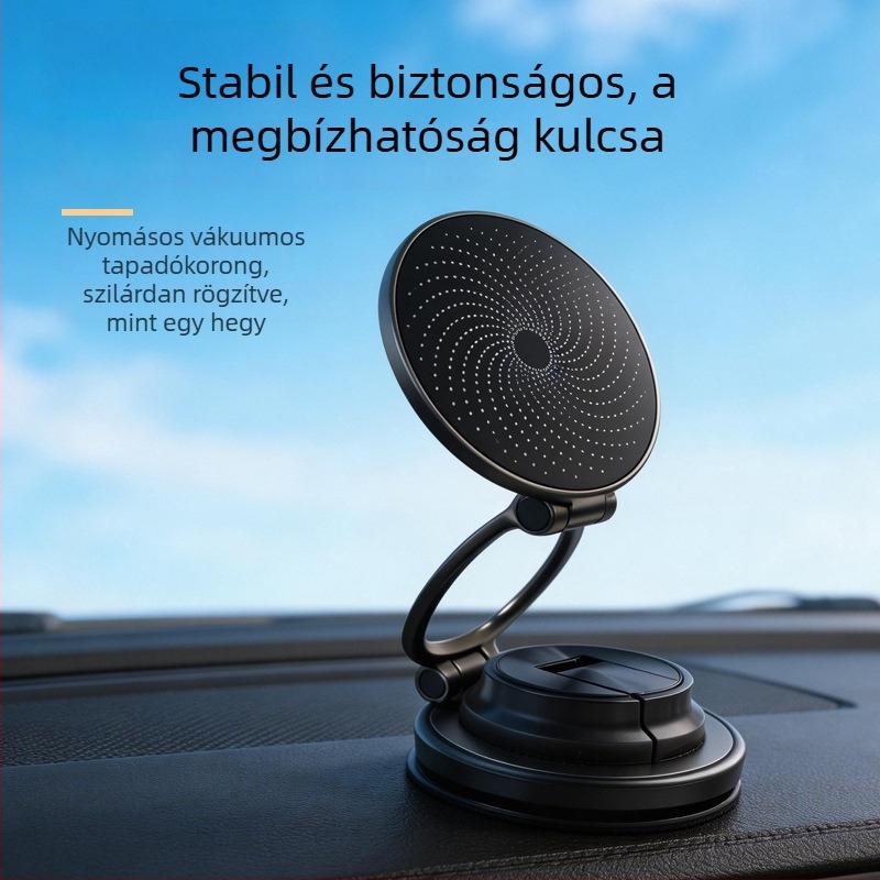 Új ultra vékony MagSafe autós telefontartó vákuumos rögzítéssel, 360°-os forgással, asztali livestreaminghez