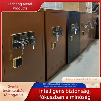 Kis méretű ujjlenyomat-záras trezor, vastított kivitel, elektronikus ujjlenyomat-zárral, otthoni és irodai használatra, lopás elleni és tűzálló