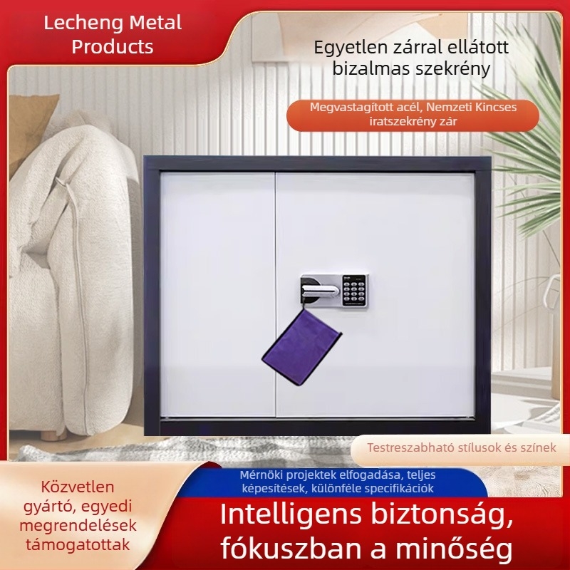 Elektronikus jelszavas széf, acél iratszekrény ujjlenyomat-zárral a pénzügyi dokumentumok tárolására