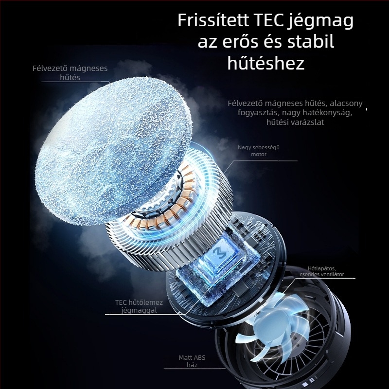MiMo CX-20 okostelefon hűtő mágneses félvezetős hűtéssel, ultra-halk hátsó klipsz és hőmérséklet-szabályozás