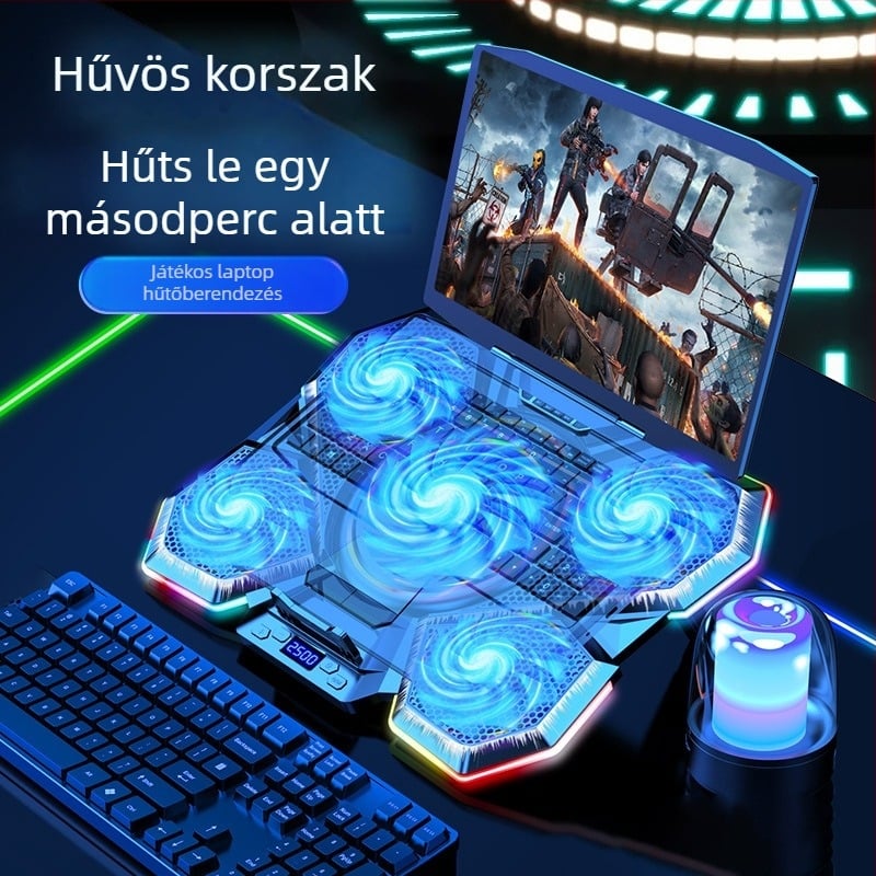 F13 többirányú laptophűtő RGB-vel, csendes alap