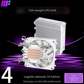 Z39 ITX asztali CPU hűtő, lefelé nyomó mechanizmussal, kompatibilis LGA1700/1200/115x/AM4, hőmérséklet-szabályozott, csendes ventilátor