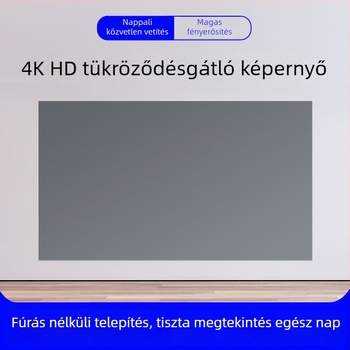 Egyszerű fémből készült csillanásmentes vetítővászon, 100 hüvelyk, kültéri, HD