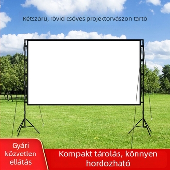 Kültéri vetítővászon állvánnyal, HD felbontású, 100–120 hüvelyk, otthoni és kempinges filmnézéshez
