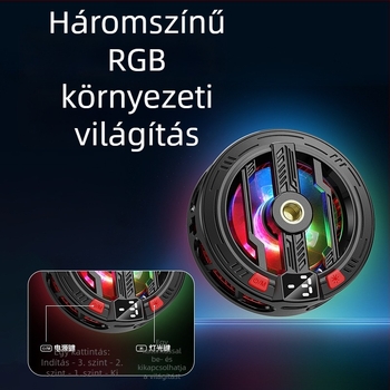 Mágneses klipszes telefonhűtő félvezető hűtéssel, Ice-Seal technológiával, játékhoz és élő közvetítéshez, univerzálisan kompatibilis tablettekkel.