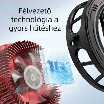 Mágneses klipszes telefonhűtő félvezető hűtéssel, Ice-Seal technológiával, játékhoz és élő közvetítéshez, univerzálisan kompatibilis tablettekkel.