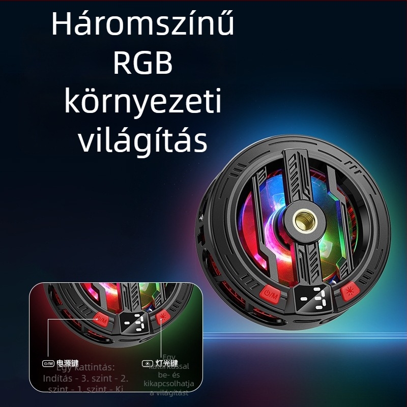Mágneses klipszes telefonhűtő félvezető hűtéssel, Ice-Seal technológiával, játékhoz és élő közvetítéshez, univerzálisan kompatibilis tablettekkel.
