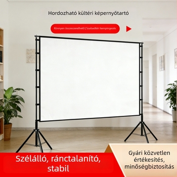 Kültéri összecsukható HD vetítővászon kettős állvánnyal
