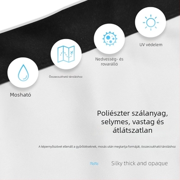 Kültéri dupla tartóval rendelkező 100 hüvelykes hordozható vetítővászon – otthoni és irodai használatra