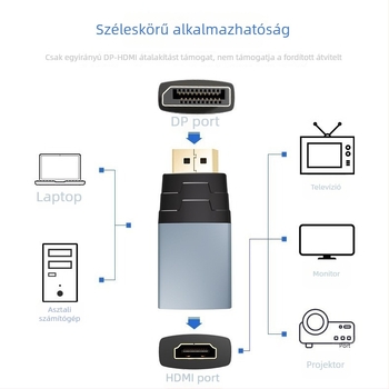 DP–HDMI adapter 4K60Hz átalakító monitorokhoz és projektorokhoz