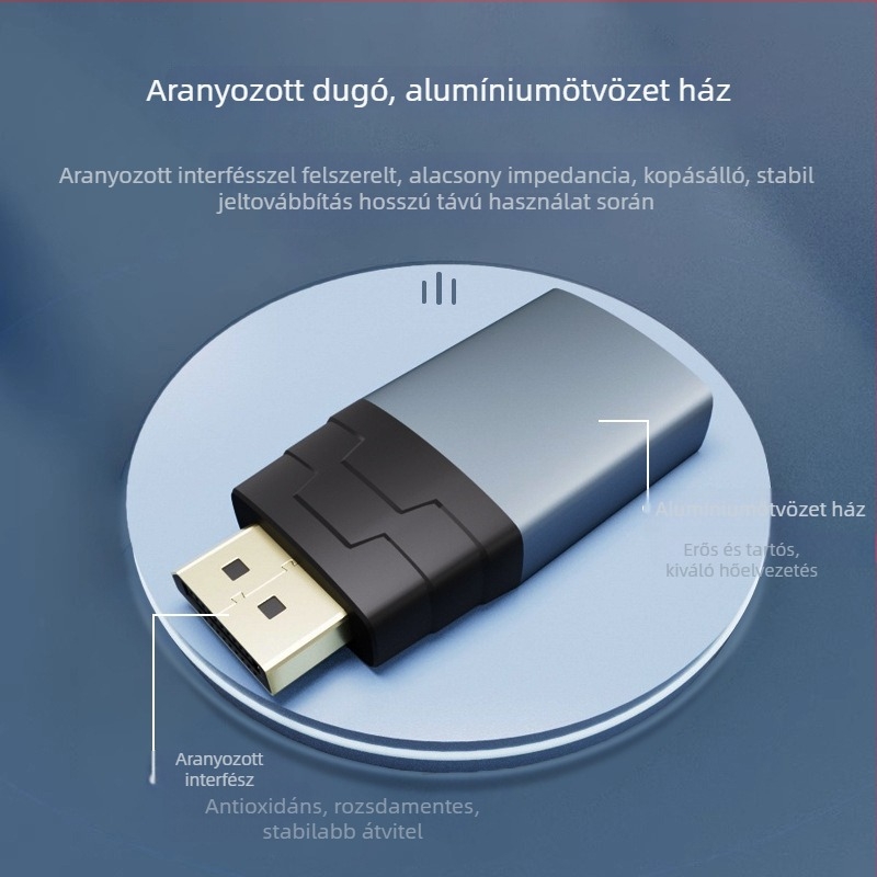 DP–HDMI adapter 4K60Hz átalakító monitorokhoz és projektorokhoz