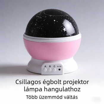Forgó csillagos ég projektor – éjszakai fény LED lámpa hold és csillagokkal