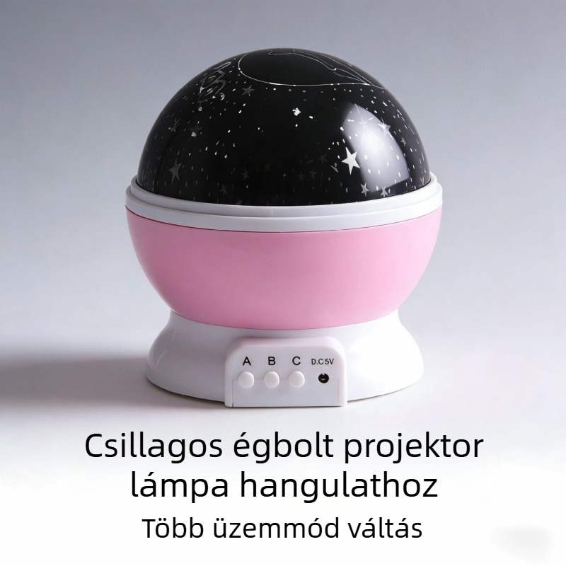 Forgó csillagos ég projektor – éjszakai fény LED lámpa hold és csillagokkal