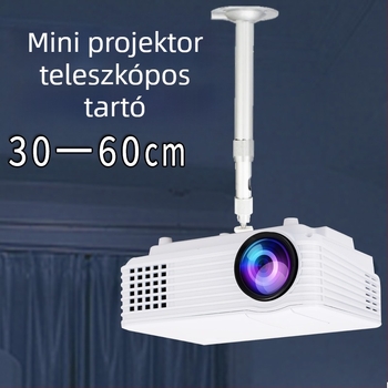Miniatűr projektor univerzális tartó háztartási használatra — fix rövid kar, kihúzható falra vagy mennyezetre szerelhető konzol