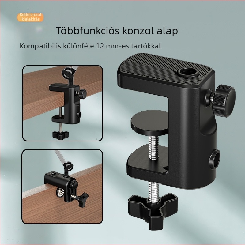 Multifunkcionális asztali cantilever tartó telefonokhoz és tabletekhez, élő közvetítéshez és vetítéshez