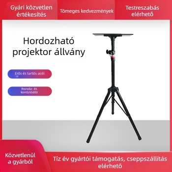 Mozgó projektor háromlábú állvány erősített platformával, 40×30 cm