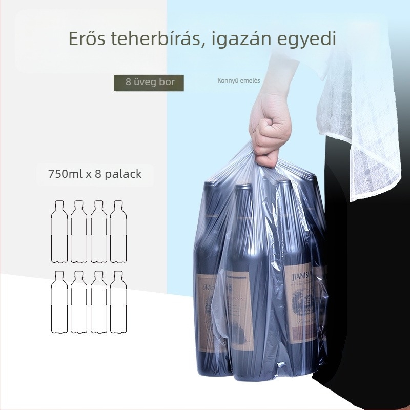Kötözős, vastagított szemeteszsákok a konyhába, háztartási használatra, csomagban 20 darab