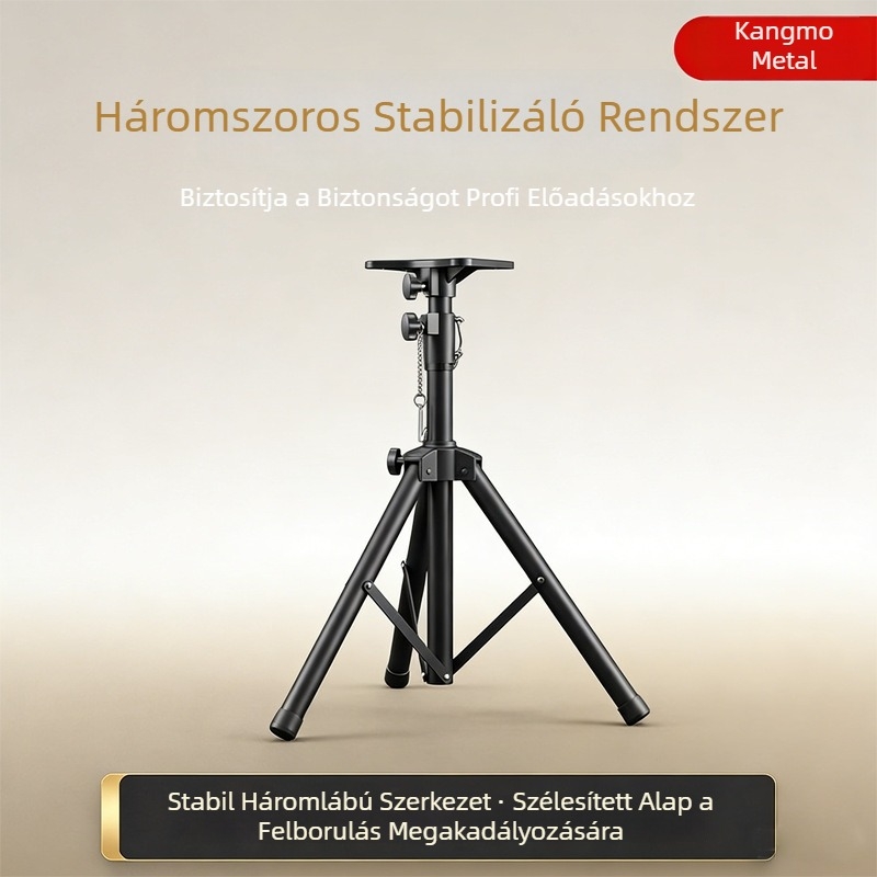 Fém vertikális padlóra álló állvány hangszórókhoz, otthoni audio-berendezésekhez és projektorokhoz