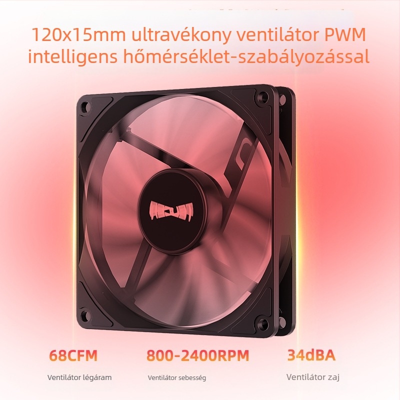 UT75-8 CPU hűtő 8 hőcsővel, réz-alumínium ötvözet, légkör hűtés, csendes
