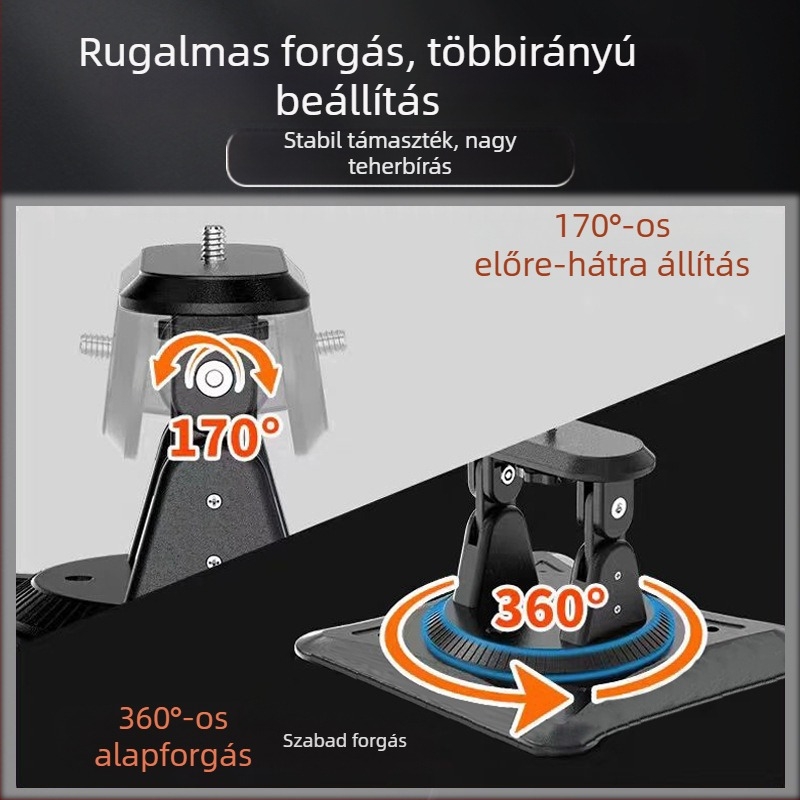 Projektor tartó falra és mennyezetre, ágy melletti használathoz, állítható szög, 360°-os forgás