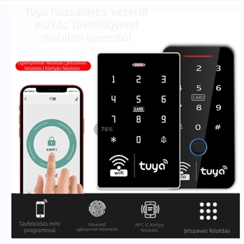 Mobiltelefonos feloldású intelligens zár kültéri vízálló, ujjlenyomat- és jelszavas hozzáféréssel, elektronikus zár egy ajtóra